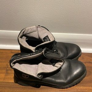 Timberland black roll top boots size 10 7/10 condition